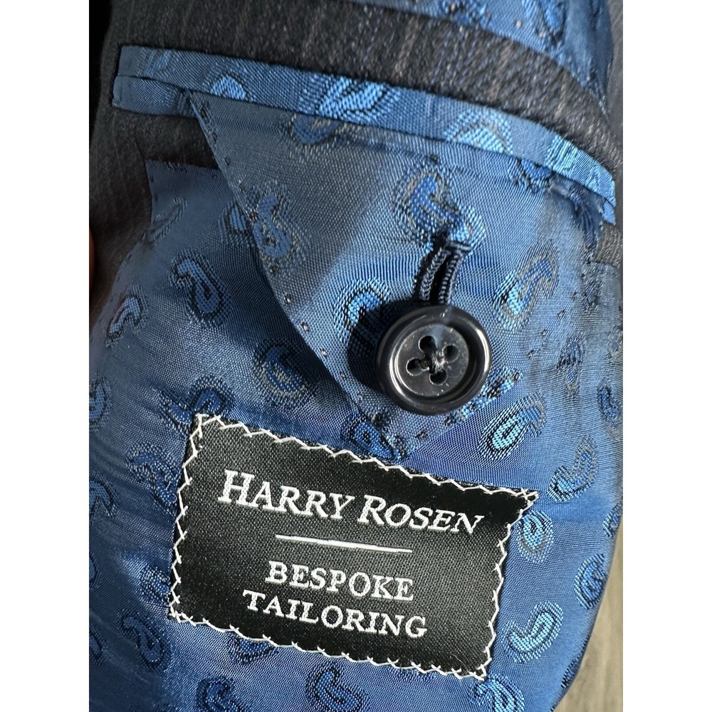 UNIQUE HARRY ROSEN BESPOKE🔥 Mens 2 Piece Suit Size 50 Canada‎ 100% Wool (s133) - Picture 6 of 15